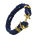 Textilarmband mit Edelstahlelementen Anker