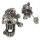 Stainless steel ear studs skull Crystall