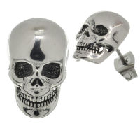 Edelstahlohrstecker - Totenkopf