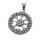 Stainless steel pendant - "Vegvisir" steel