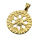 Stainless steel pendant - "Vegvisir" PVD Gold