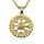 Stainless steel pendant - "Vegvisir" PVD Gold