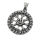 Stainless steel pendant - "Vegvisir" Black