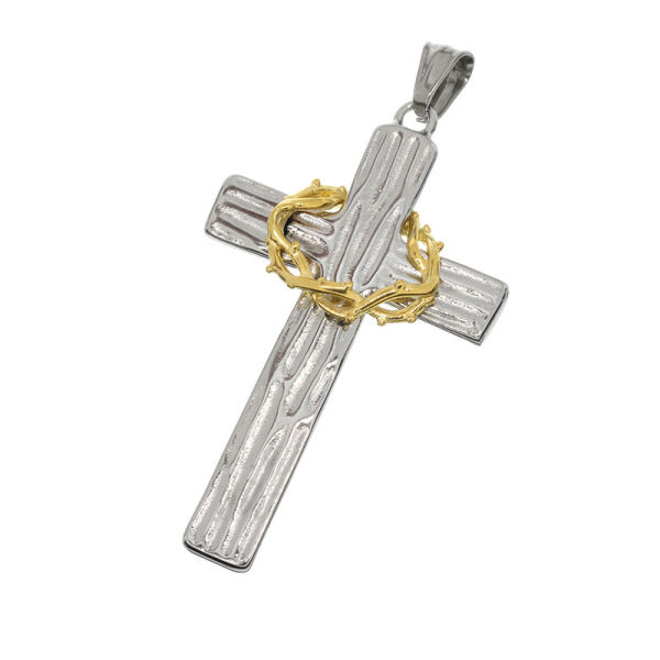 Edelstahlanhänger - "Dornenkreuz"