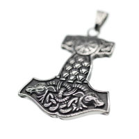 Stainless steel pendant - "Thors hammer" steel