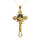 Stainless steel pendant - "Cross Inri" pvd Gold