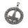 Stainless steel pendant - "Runic circle with Thors hammer"