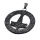 Stainless steel pendant - "Runic circle with Thors hammer" black