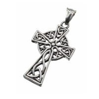 Stainless steel pendant - "Celtic cross" steel