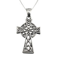 Stainless steel pendant - "Celtic cross" steel