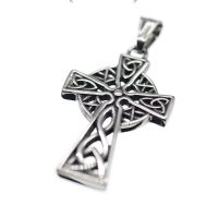Stainless steel pendant - "Celtic cross" steel