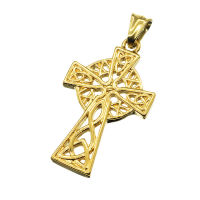 Stainless steel pendant - "Celtic cross" gold