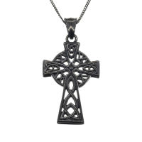 Edelstahlanhänger - "Keltenkreuz" Schwarz