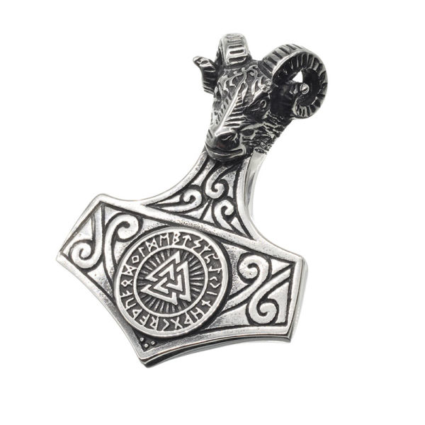 Edelstahlanhänger - Thors Hammer "Goat"