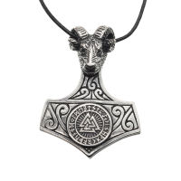 Edelstahlanhänger - Thors Hammer "Goat" Stahl