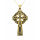 Edelstahlanhänger - Keltenkreuz "666" PVD Gold