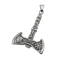 Stainless steel pendant - "Birka" battle axe steel