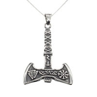 Stainless steel pendant - "Birka" battle axe steel