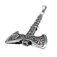Stainless steel pendant - "Birka" battle axe steel