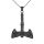 Stainless steel pendant - "Birka" battle axe black