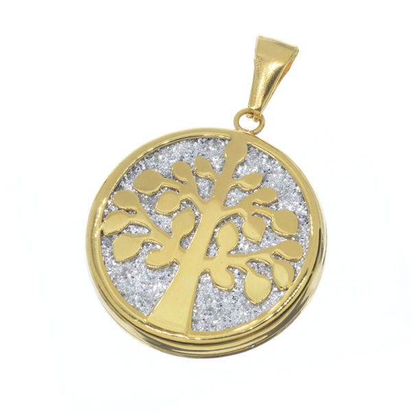 Stainless Steel Pendant - Tree of Life PVD-Gold