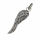 Stainless Steel Pendant - Wing with Stones