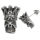 Stainless Steel Stud Earrings - Odins Ravens  Black