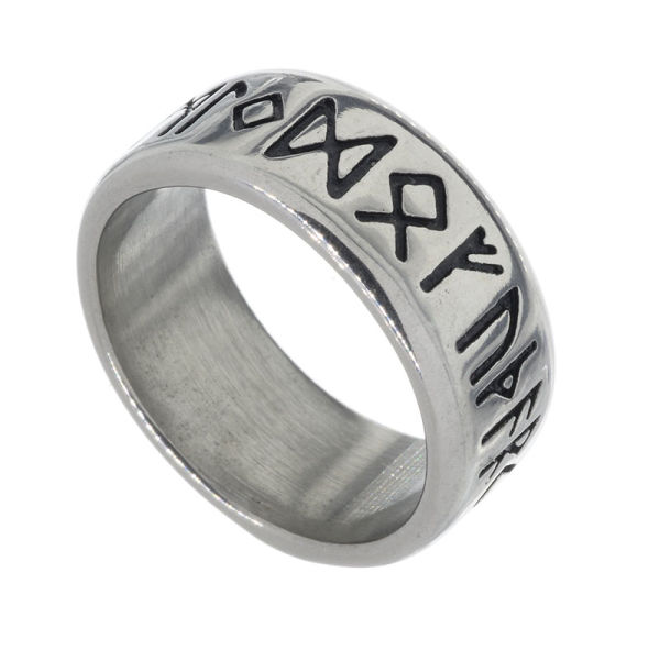 Stainless Steel Ring - Runes 57 (18,1 Ø) 8,0 US
