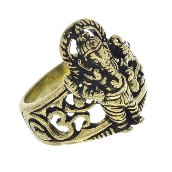Bronzering - Messingring Indischer Elefant