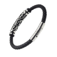 Genuine leather bracelet - "On Fire"