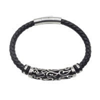 Genuine leather bracelet - "On Fire"