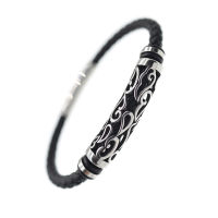 Genuine leather bracelet - "On Fire"