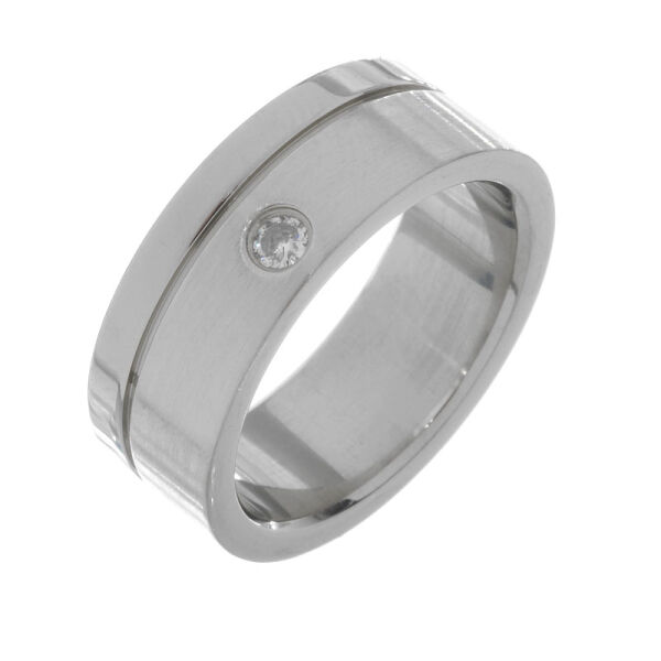 Edelstahlring/Stein