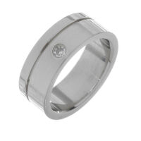 Edelstahlring/Stein