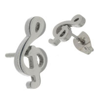 Edelstahlohrstecker - Notenschlüssel