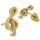 Stainless steel ear studs - clef