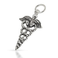 925 Sterling Silberanhänger - Hermesstab/ Caduceus