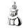 925 Sterling Silberanhänger - Katze "Sally"