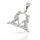 Gemini Zodiac Pendant with Seated Pair in 925 Sterling Silver