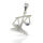 Libra Zodiac Pendant with Open Frame in 925 Sterling Silver