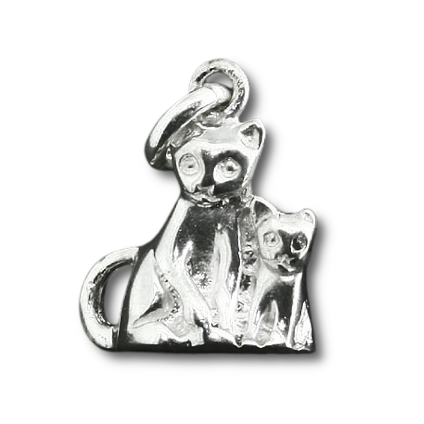 925 Sterling Silberanhänger - Katzen "Leyla"