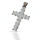 925 Sterling Silberanhänger - Kreuz mit Cubik Zirkonia "Georgios"