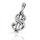 925 Sterling Silberanhänger - Dollarzeichen $