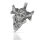 Gothic Mask Pendant with Detailed Facial Relief in 925 Sterling Silver