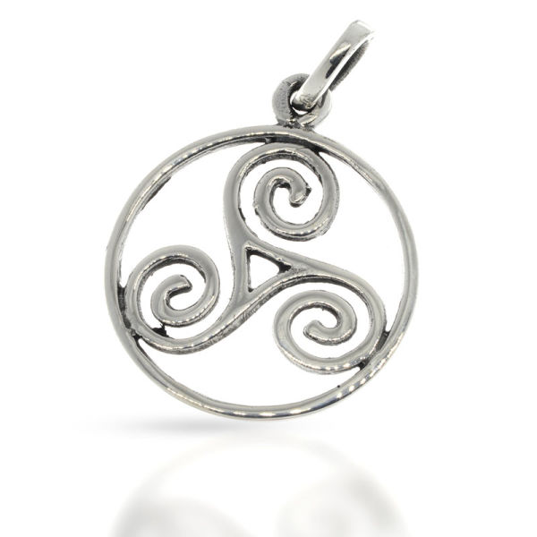 925 Sterling Silberanhänger - Triskele