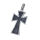 Edelstahlanhänger -  Carbonkreuz