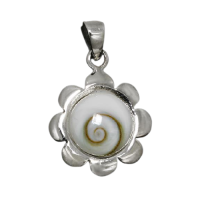 925 Sterling Silberanhänger - Shiva Auge als Blume