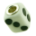 K Bead mit Sterlingsilber - Würfelmuster