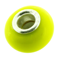 K Bead mit Sterlingsilber - zitronen gelb