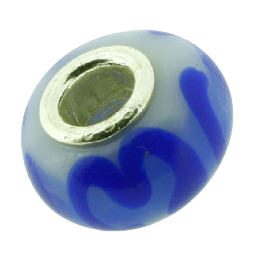 K Bead versilbert - blau